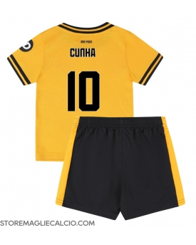 Wolves Matheus Cunha #10 Maglia Gara Casa Repliche 2024-25 Bambino Maniche Corte Wolves Matheus Cunha #10 Maglia Gara Casa Repliche 2024-25 Bambino Maniche Corte